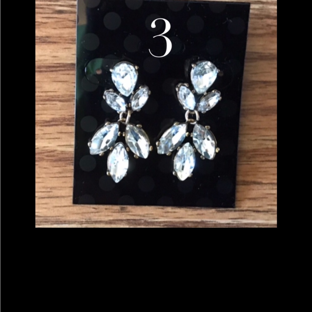 Clear Crystal Teardrop Cluster Drop Earrings - Women Jewelry